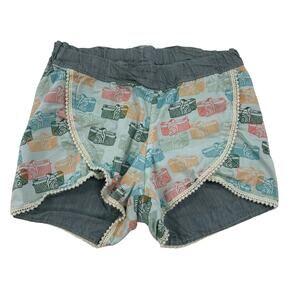 New Fangled Camera Print Pull On Shorts Multicolor Girls 8